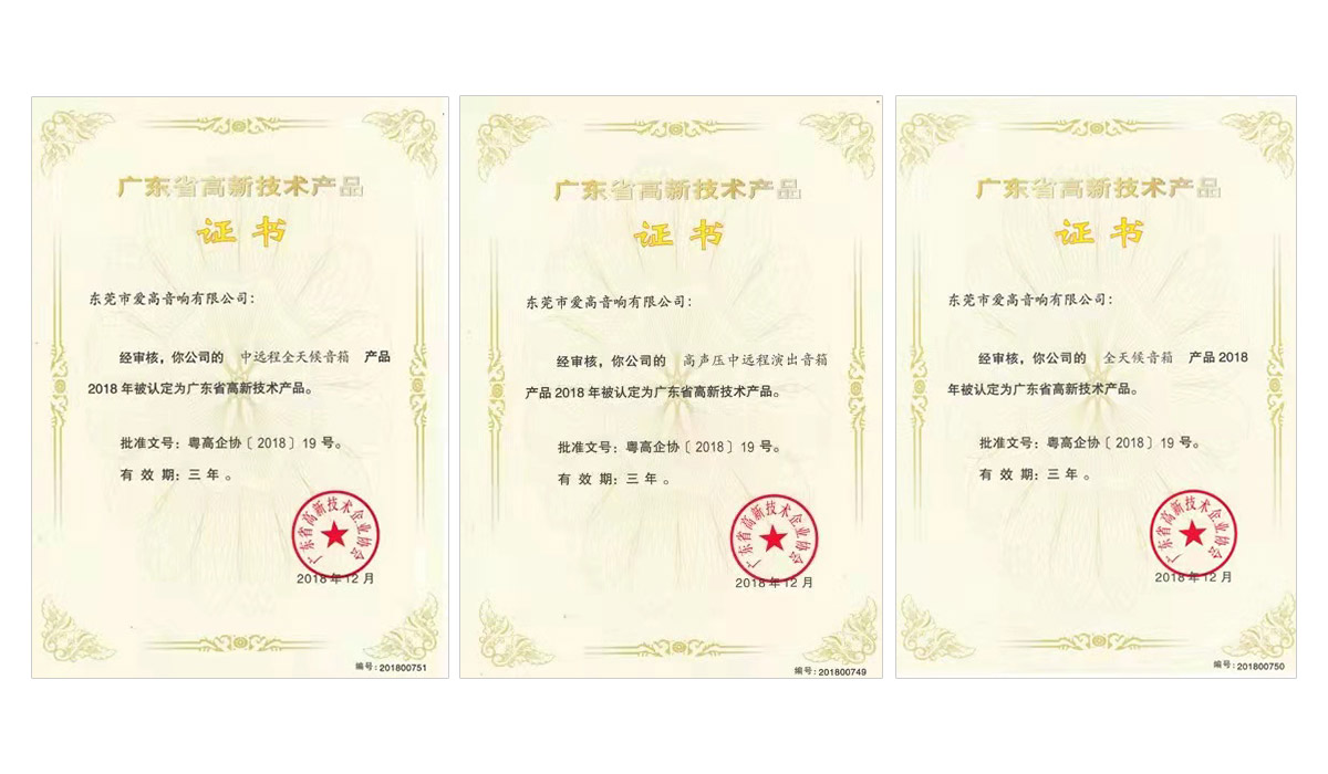 2FDBオーディオは「2019 High Technology Company」証明書を獲得しました