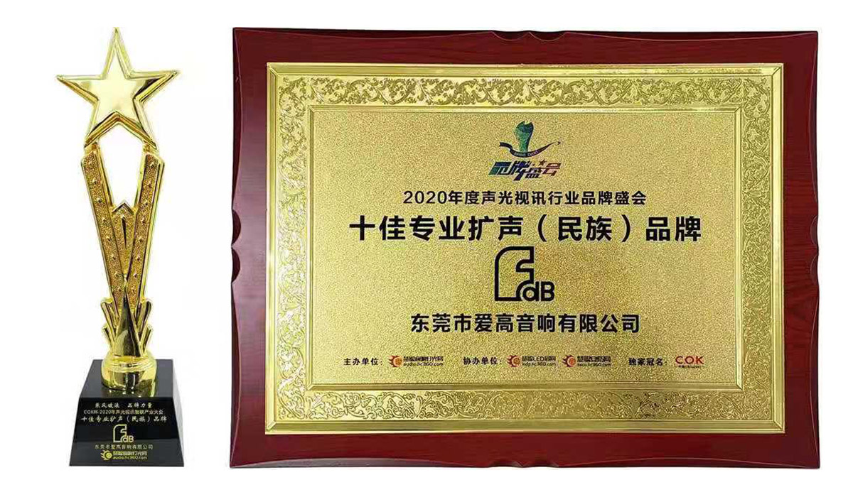 FDBオーディオは5年間で「トップ10のプロフェッショナルサウンド強化（国家）ブランド」を獲得しました